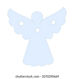 christmas angel, ornament, vector element, isolated