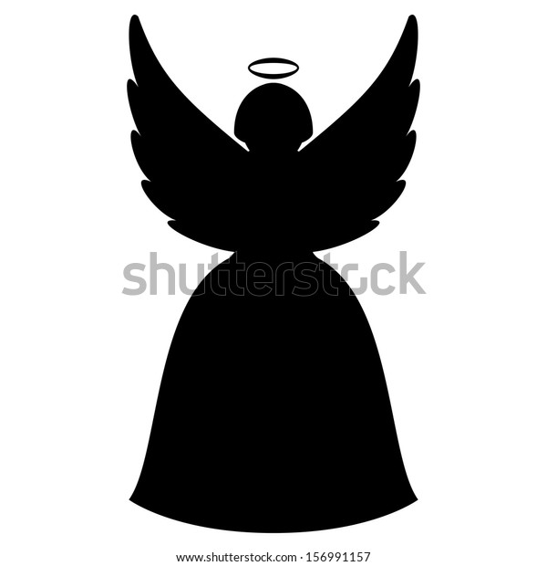 Download Christmas Angel Silhouette Stock Vector (Royalty Free ...