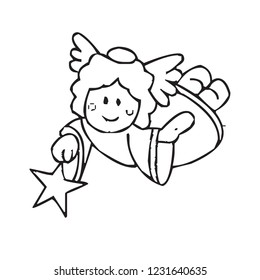 Christmas angel vector