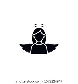 Christmas angel vector icon. filled flat sign for mobile concept and web design. Christmas angel  glyph icon. Symbol, logo illustration. Vector graphics
