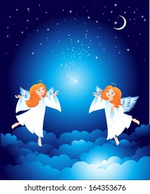 Christmas Angel. Vector Illustration
