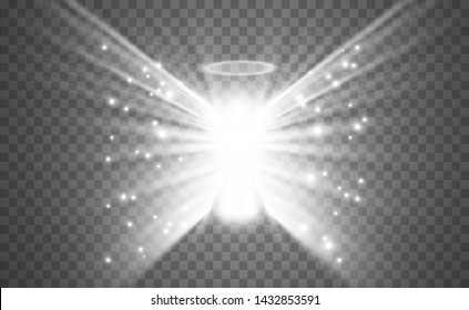 Christmas angel. Vector illustration. Angel on a transparent background.