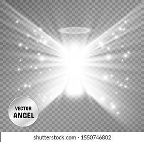 Christmas angel. Vector illustration. Angel on a transparent background.