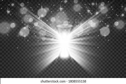 Christmas angel. Vector illustration. Angel on a transparent background.