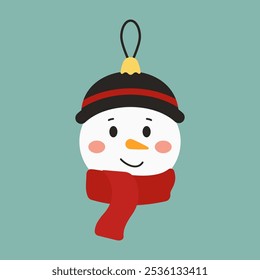 Christmas Animal Characters in Winter Hats and Scarves, Including Santa, in Festive Holiday Style Flat Illustration