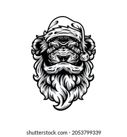 Christmas Animal Design Black and White