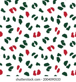 Christmas Animal Leopard Seamless Pattern Background for fashion textiles, graphics and crafts