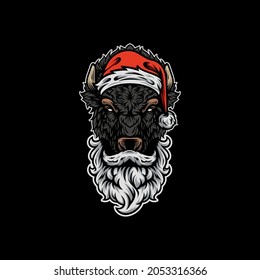 Christmas Animal Mascot Design Vector
