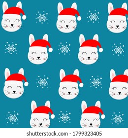 christmas animal pattern vector illustration
