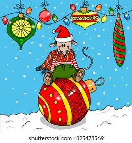 Christmas animals, mouse