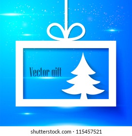 Christmas applique background. Vector illustration for your design.