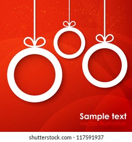 Christmas applique background. Vector illustration for your design.