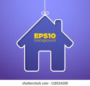 Christmas applique background. Vector illustration for your design.