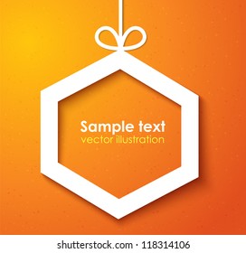 Christmas applique background. Vector illustration for your design.
