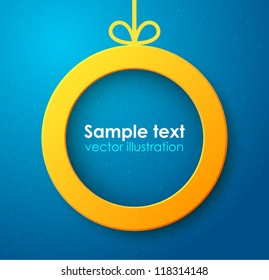 Christmas applique background. Vector illustration for your design.