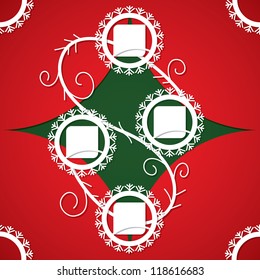 Christmas Applique Background. Vector Illustration For Design.