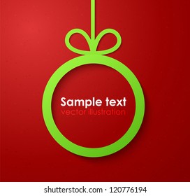 Christmas applique background. Vector illustration for your design.