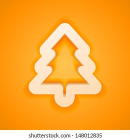 Christmas applique background. Vector illustration for your design