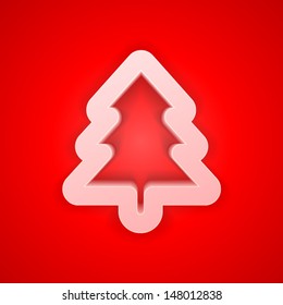 Christmas applique background. Vector illustration for your design