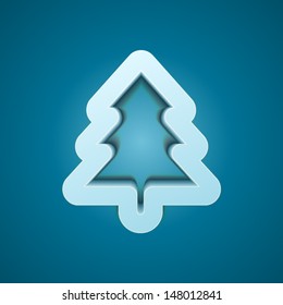 Christmas applique background. Vector illustration for your design