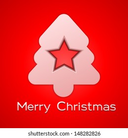 Christmas applique background. Vector illustration for your design