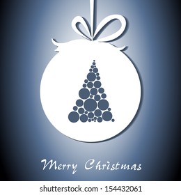 Christmas applique background. Vector illustration for your design. 