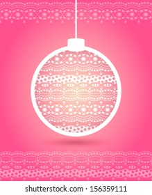 Christmas applique background. Vector illustration 