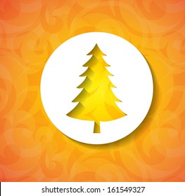 Christmas applique background. Vector illustration