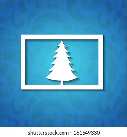 Christmas applique background. Vector illustration