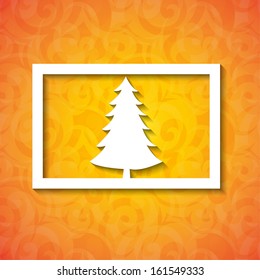 Christmas applique background. Vector illustration