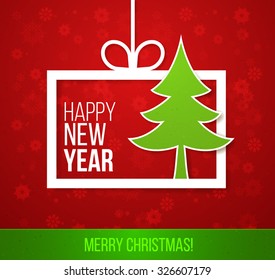 Christmas applique background. Vector illustration for your design.