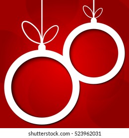 Christmas applique background. Vector illustration for your design.