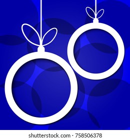 Christmas applique background. Vector illustration for your design.