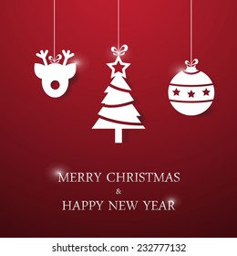 Christmas applique background. Vector/illustration.
