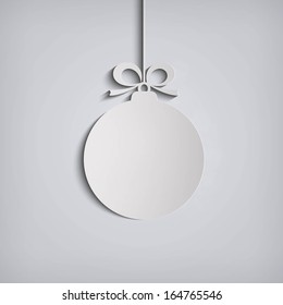 Christmas applique ball. Eps10 vector icon.