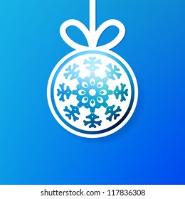 Christmas applique snowflak background. + EPS8 vector file