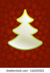 Christmas applique with tree background. + EPS8 vector file