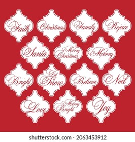 Christmas Arabesque Svg Bundle. Arabesque Christmas Ornament vector illustration. 