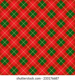 Christmas Argyle Diamond Pattern Design