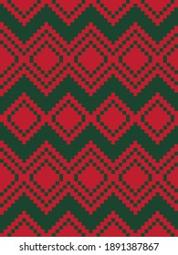 Christmas Argyle, diamond shape seamless pattern background suitable for fashion textile, knitwear, graphics