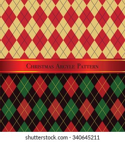 Christmas Argyle Pattern Design Set 2