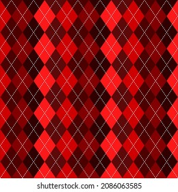 Patrón de argyle navideño en tonos rojos 