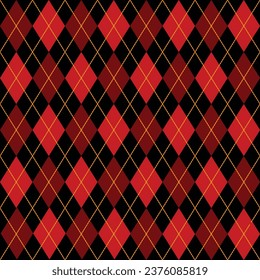 Christmas argyle seamless pattern, geometric design