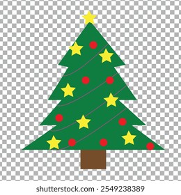 Weihnachts-Asset, Vektorbaum-Illustration, die für Sie geeignet ist