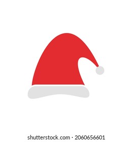 Christmas attribute Santa Claus hat isolated on a white background