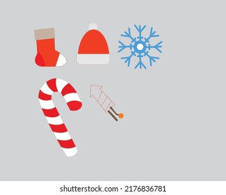 Christmas attributes can be used at Christmas, there are hats, socks, and snowflakes