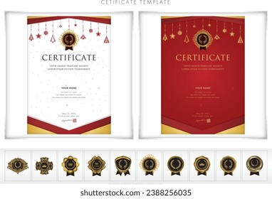 Christmas award certificate template design 178