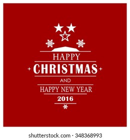 Christmas Award Star card, vector illustration.