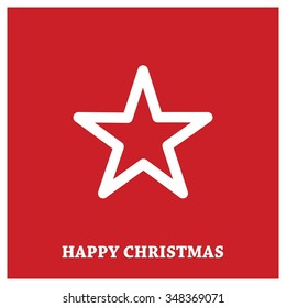 Christmas Award Star card, vector illustration.