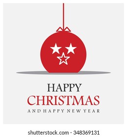 Christmas Award Star card, vector illustration.